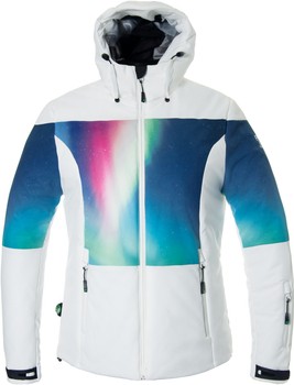 Ski jacket ENERGIAPURA Flaine Life Jacket Lady White/Aurora Multicolor - 2022/23