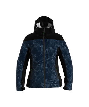 Ski jacket ENERGIAPURA Jacket With Hood Flond Camouflage Leaves Lady Blue - 2023/24