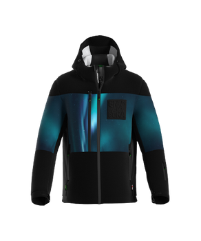 Ski Jacket ENERGIAPURA Flaine Life SR Black/Aurora Blue - 2023/24