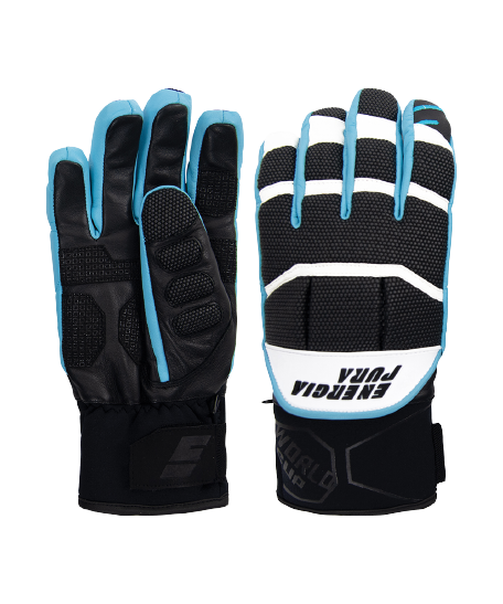Rękawice narciarskie Energiapura Warrior Black/White/Turquoise - 2025/26