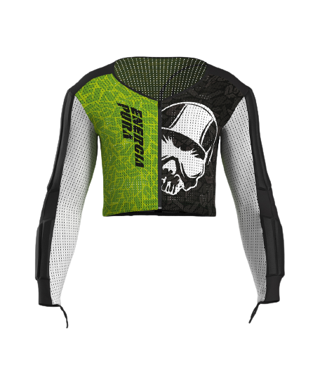 Koszulka z ochraniaczami ENERGIAPURA Maglia Racing Green/Black Junior - 2023/24