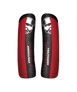 Ochraniacze na golenie ENERGIAPURA Carbon Racing CDM Black/White Skull/Red - 2023/24